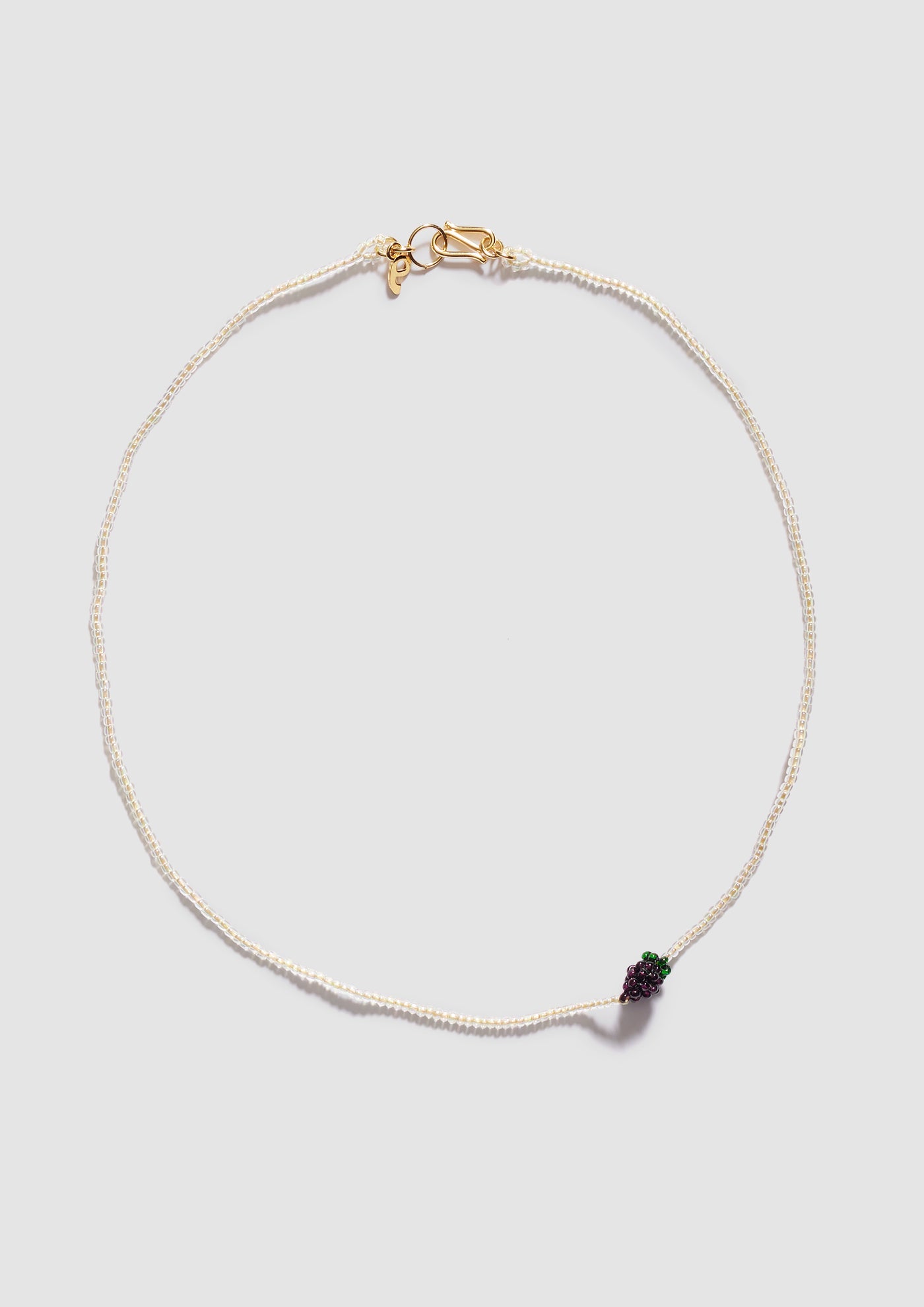 Mini Beaded Necklace - Grape