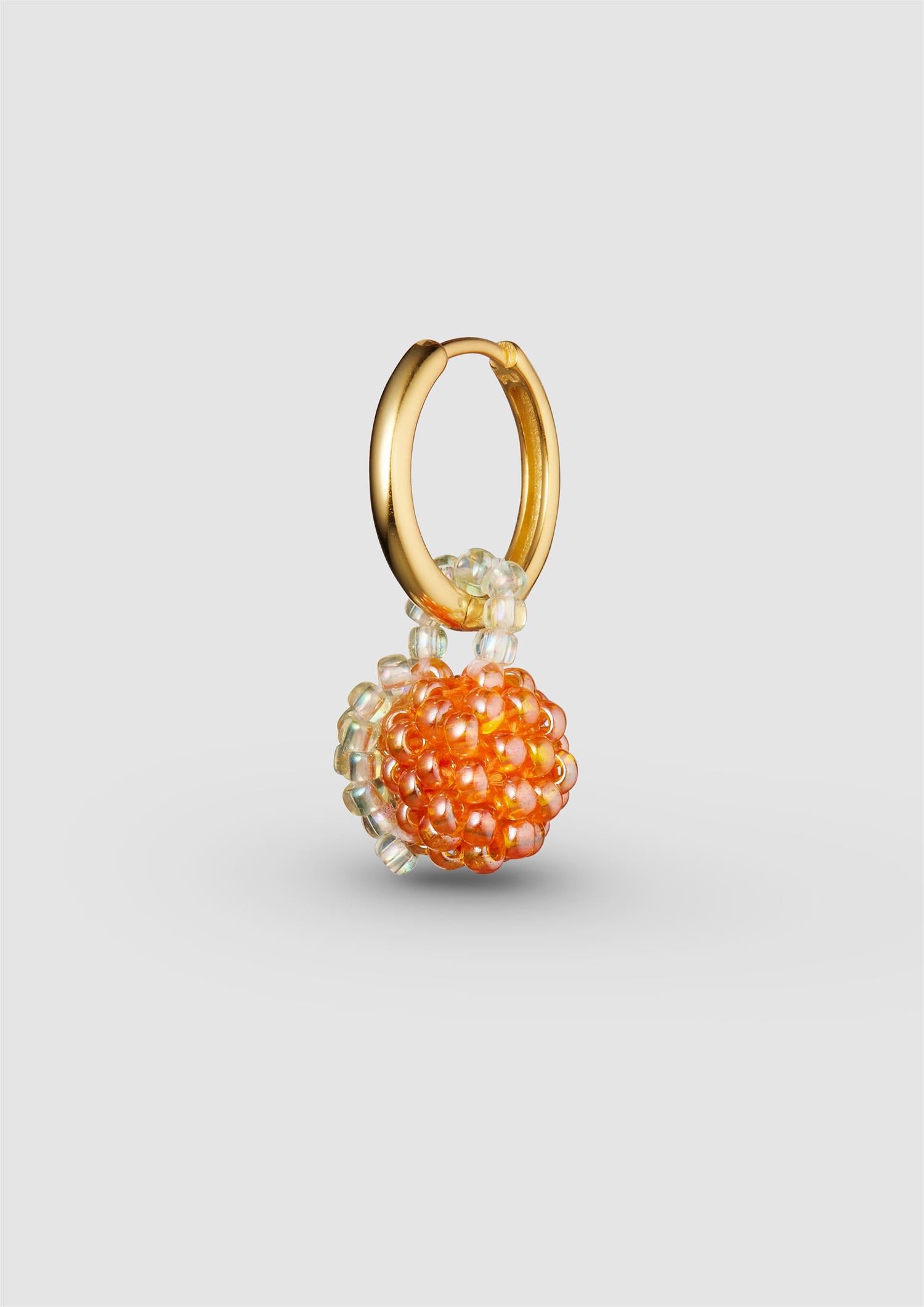 Beaded Mini Earring - Shiny Orange