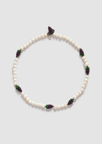 Multi Pearl Necklace - Grape