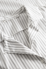 Svanna Striped Cotton Shirt - Grey/White
